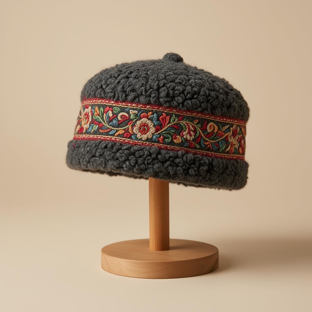 Karakuli Wool Cap — Charcoal