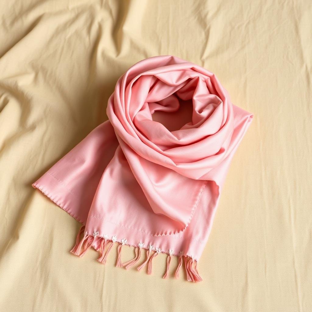 Silk-Wool Stole — Soft Rose Sozni